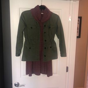 Dress and army jacket